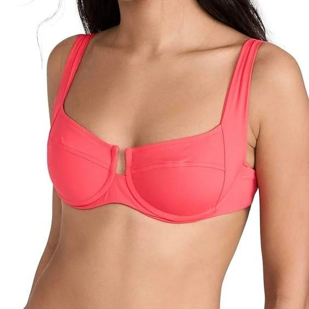 NWOT L*Space Hot Cherry Camellia and Sandy bikini set XS